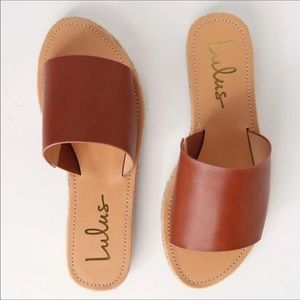 Marnie Chestnut Brown Espadrille Slide Sandals